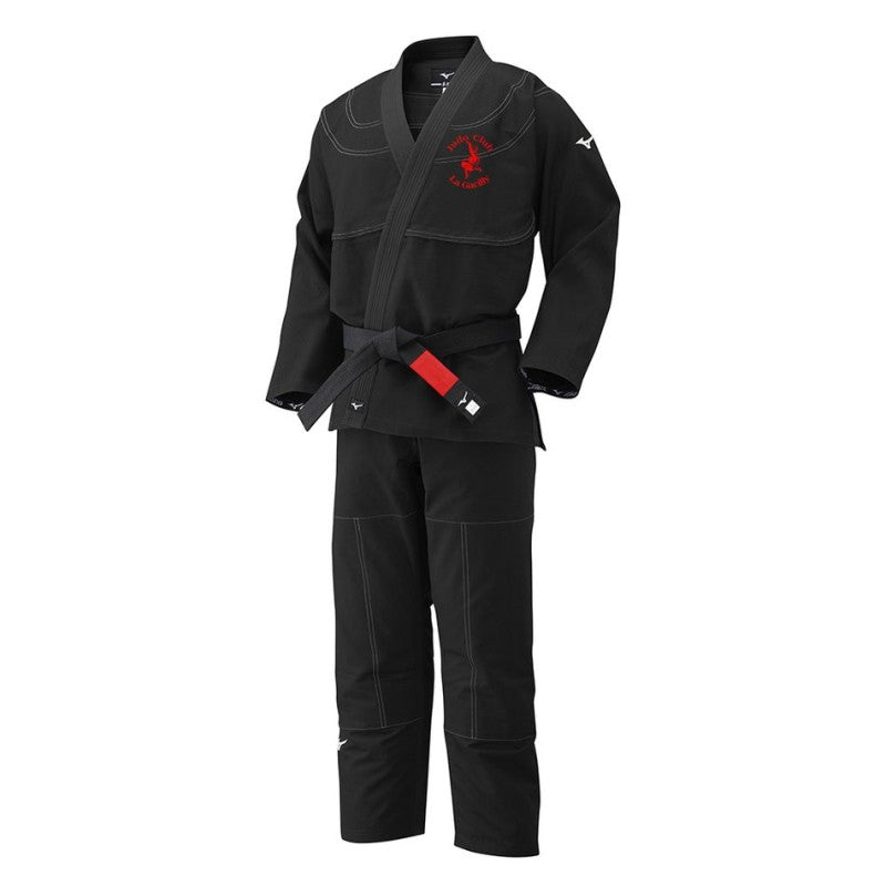 Kimono de jiu-jitsu Mizuno bleu/blanc/noir - Avec logo LA GACILLY