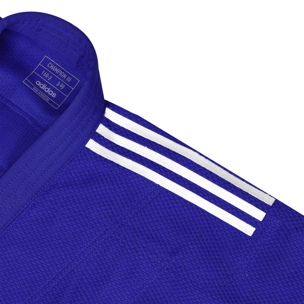 Kimono de Judo "Champion III" IJF Adidas - Slim/Bleu