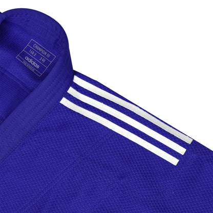 Kimono de Judo "Champion III" IJF Adidas - Slim/Bleu